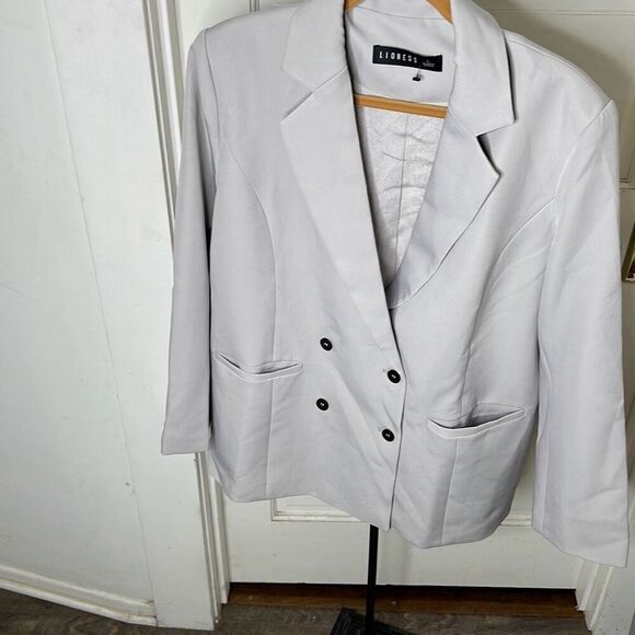 Lioness WYOMING BLAZER Jacket GREY Oversized New Size Large - Picture 2 of 8